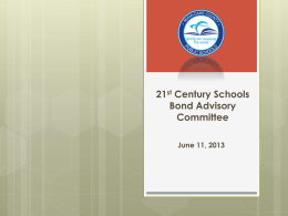 21st Century Schools Bond Advisory Committee