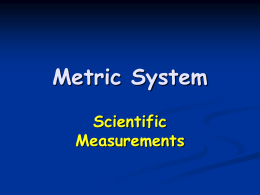 Metric System - Alki Middle School