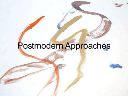 Postmodern Approaches