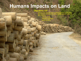 Humans Impacts on Land
