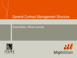 General Contract Management Structure