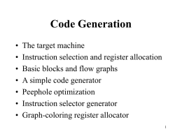 Code Generation - National Chung Cheng University