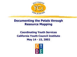 The Center for Youth Development and Education (CYDE) is a