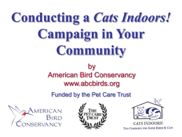 Conducting a Cats Indoors! Campaign in Your Community by