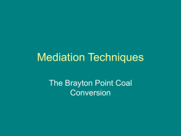 Mediation Techniques - Cleveland State University