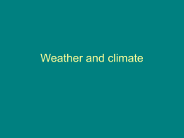 Weather and climate