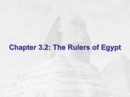 Chapter 3.2: The Rulers of Egypt