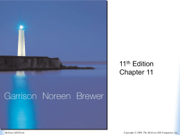 Garrison Noreen Brewer 11th Edition
