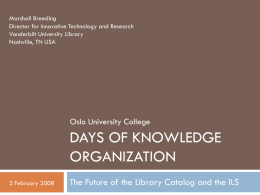 Days of Knowledge Organization