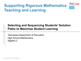 Supporting Rigorous Instruction in Mathematics