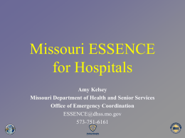 ESSENCE: Missouri’s Syndromic Surveillance Project