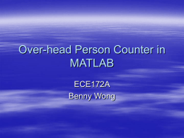Over-head Person Counter