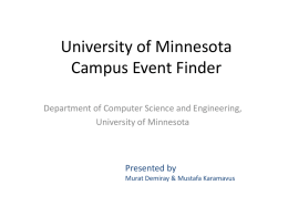 UMN Events Finder - University of Minnesota