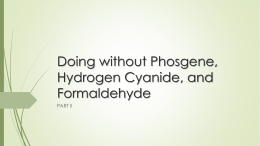 Doing Without Phosgene, Hydrogen Cyanide, and Formaldehyde