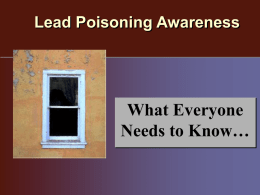 Lead Poisoning Prevention