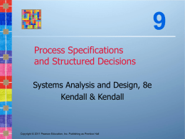 Chapter 9 Describing Process Specifications and Structured