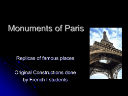 Monuments of Paris - Stratford Academy