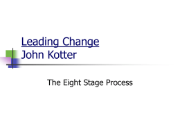 Leading Change John Kotter - Indiana Community Action