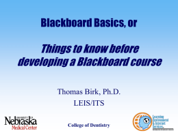 Things to know before developing a Blackboard course