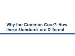 Implementing the Common Core State Standards: The Shifts
