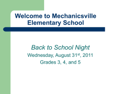 Welcome to Mechanicsville Elementary School
