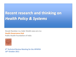 Health (Policy &) Systems Research: What defines the field