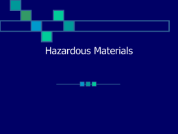 Hazardous Materials - Louisiana State University