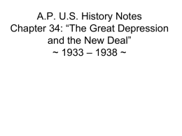 A.P. U.S. History Notes Chapter 36: “The Great Depression