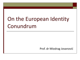 On the European Identity Conundrum