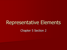 Representative Elements