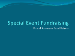Special Event Fund Raising