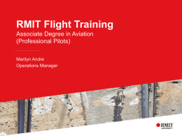 RMIT Flight Training Associate Degree in Aviation