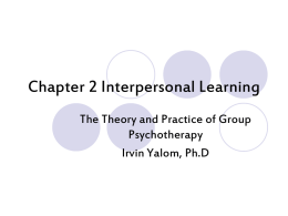 Chapter 2 Interpersonal Learning