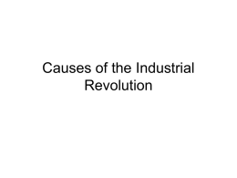 Causes of the Industrial Revolution - Fabius