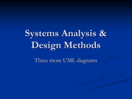 System Analysis & Design Methods: 3 more UML diagrams