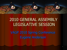 2009 GENERAL ASSEMBLY - Virginia Association of