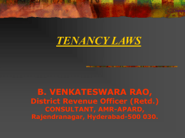 TENANCY LAWS
