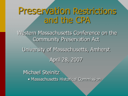 Historic Preservation Restrictions
