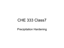 CHE 333 Class 8 - Chemical Engineering