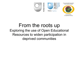 From the roots up Exploring the use of Open Educational