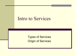 Intro to Services