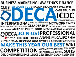 WELCOME TO DECA! - Durham District School Board