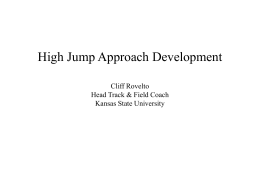 High Jump Approach Development Cliff Rovelto Head Track