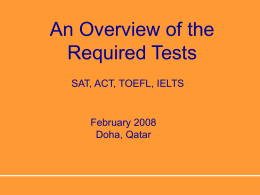 An Overview of Different Required Tests