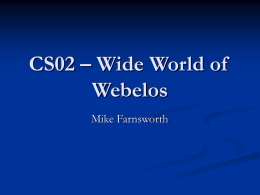 CS4 – Wide World of Webelos