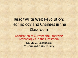 Read/Write Web Revolution: Technology and Changes in the