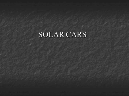 SOLAR CARS - Mechanical Engineering Online