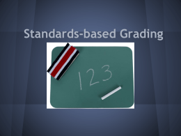 Standards-based Grading - Meridian Elementary School
