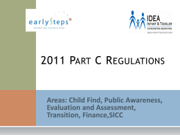 ITCA Webinar Series 2011 Part C Regulations