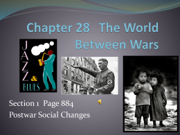 Chapter 28 The World Between Wars